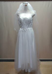 L44456　結婚式 パーティ 舞台衣装 おどり カラオケ ワンピースドレス ウェディングドレス