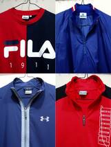 M44567【FILA/Champion/アンダーアーマー/PUMA/adidas】 スウェット ウィンドブレーカー ジャージトップ 美品 6点セット_画像2