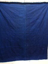 L44773【生地取り用 リメイク用 綿 ボロ 襤褸 藍染】 布団がわ ほどき 大判 5斤_画像3