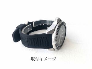  wristwatch silicon rubber belt 24mm black black [ correspondence ]SEIKO diver model 