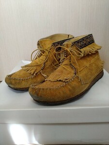 NUMBER (N)INE( Number Nine ) 08AW port Land period fringe moccasin boots color : yellow group display size :6 pattern number :F08-NF006-B. under period 