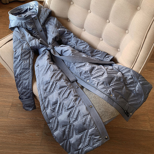  new goods new work woman warm 90% down jacket high class Goose trench coat blue M