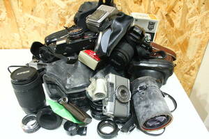 TG12099　フィルムカメラ　デジカメ　レンズ　ストロボ等　約12㎏分まとめ出品　未検品　現状品