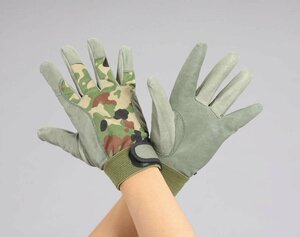 ESCO [Ｓ] 手袋 豚革 迷彩色 EA353JC-0.5 迷彩 めいさい カモフラ 作業手袋 てぶくろ 通気性の良い手袋です。 大工 建築 建設 電設 職人