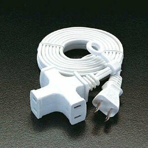 ESCO AC125V/15A/ 5m multi tap attaching extender EA815GE-5 electric wire specification VCTK2.0m?×2 heart outlet number 3 piece extender 