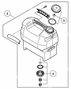 HiKOKI ハイコーキ 18V コードレス 高圧洗浄機 AW18DBL 用 タンク組（３，４含む） 337302 部品 修理 パーツ DIY 洗浄 洗浄機 タンク