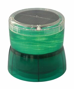 ESCO [ ソーラー充電式 ] ＬＥＤ 回転灯 (緑) EA983FS-134 ソーラー 充電池 LED が一体型で 設置 が簡単 回転 点滅切替式 工事 現場 倉庫