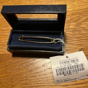 【未使用】ラルフローレン カラーピン ゴールド RALPH LAUREN カラークリップ カラーバー タイピン