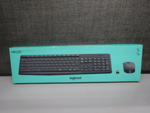 (811) logicool ロジクール ワイヤレスキーボード&マウスセット　MK235 USBアダプタ接続ワイヤレス