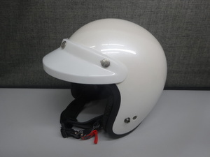 (841) 2022年製！ジェットヘルメット 白 ホワイト 58-60㎝