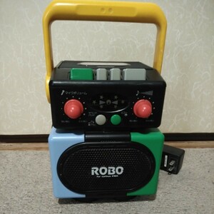 【超レア！80年代！】SANYO ROBO サンヨー ロボ ROBO-K07 パーティーカラオケ アイドルたんじょう2 着せ替 ACアダプター 稼働品 ジャンク
