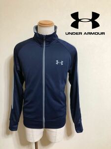 【美品】 UNDER ARMOUR アンダーアーマー ジャージ トラックトップ ジャケット トップス サイズMD 長袖 ネイビー カモフラ MTR2317