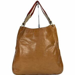 【美品】バリー ★BALLY トレインスポッティング 本革 ショルダーバッグ キャメル 赤白ストラップ ワンショルダーバッグ ITALY製の画像4