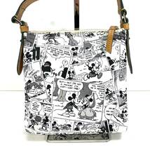 【美品】DOONEY&BOURKE ★ドゥーニーアンドバーク ディズニー コラボ PVC×レザー ミッキー ミニー ショルダーバッグ 斜めがけ 黒×白_画像4