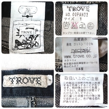 TROVE トローブ トローヴ ダメージ加工 デニムパンツ M相当 W76 ワークパンツ ジーンズ テーパードパンツ ボタンフライ 黒 ブラック_画像9