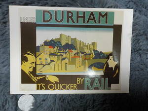 Durham It's Quicker by Rail открытка с видом National направляющие way Mu jiam yoke Англия 