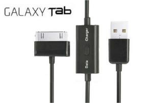 Galaxy Tab Dock用USB充電&データケーブル 1.0m 黒☆切り替え付