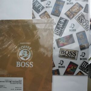 サントリー　ボス　BOSS コーヒー缶　クリアファイル　2枚