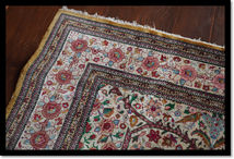 ペルシャ絨毯　ラグ　クム　150×４５　エスリム　シルク100％　PARS　廊下用　タペストリー　絹　手織り　イラン製_画像6