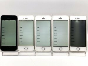 【中古・ジャンク】まとめ売り5台 アクティベーションロック品 液晶画面浮き 他 Apple iPhone5s SB NW〇 本体 部品取り用 A-67079