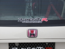 送料メール便★ゼロファイターロゴステッカーW200白黒★EK9 EF9 EG6 シビック DC2 DC5インテグラ タイプR VTEC ホンダGK5 フィット JDM FD2_画像5