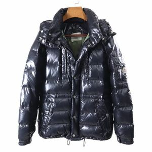 1円〜 国内正規 モンクレール MONCLER 3-DK037 ダウンジャケット 　腕ロゴ　メンズ ブラック 　サイズ1