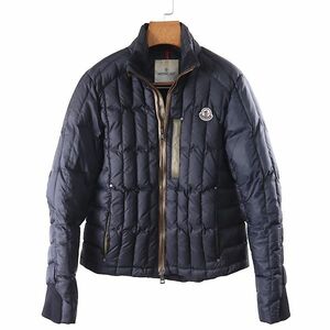 1円〜 国内正規 モンクレール MONCLER 3-DK015 　キルティングダウンジャケット 　胸ロゴ　メンズ ブラック　サイズ 0