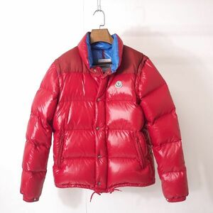 1円〜 モンクレール MONCLER 3-YL021 　2way ダウンジャケット ダウンベスト　メンズ レッド　希少サイズ 4