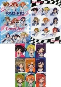 ☆クリアファイル☆ ラブライブ × PACIFIC RACING 個人スポンサー特典 3枚セット　ことり 海未 穂乃果　絵里 希 にこ 花陽 凛 真姫 /gd28