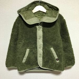 [ prompt decision old clothes ]ALPHA INDUSTRIES/aru finder -stroke Lee z/ boa liner jacket / khaki / Kids / child clothes /110 size /TA8032-121