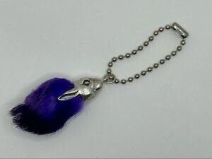 ◆シルバー◆ラビットフット キーホルダー◆パープル◆ LUCKY RABBIT FOOT KEYCHAIN