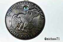 本物のvintage コインを加工した　bowtie ボウタイ　　vintage COIN ネクタイ　11525-494 　父へのプレゼント_画像2