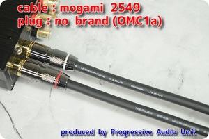 □□ mogami 2549(BK)＋RCA Gp_plug（OMC1a）/0.95m×2本