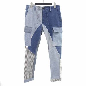 1 PIU 1 UGUALE 3 Levis 解体 再構築 ミリタリー カーゴ デニム パンツ