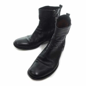 BUTTERO SIDE ZIP BOOTS サイドジップ レザー ブーツ ブラック メンズ41