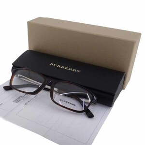 【特別価格】BURBERRY 2217D べっ甲 メタル セルフレーム スクエア 眼鏡 メガネ ブラウン ユニセックス55□15