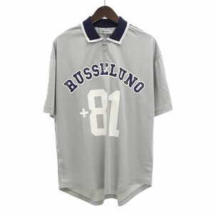 【特別価格】RUSSELUNO ゴルフ ジップ ポロシャツ グレー メンズ5