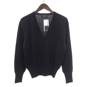 SINME 23AW V NECK KNIT ウール Vネック セーター ニット ブラック レディースM