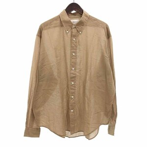 【特別価格】/THE SHINZONE 21SS SHEER SHIRT ビッグ シアー 長袖 シャツ キャメル レディースF