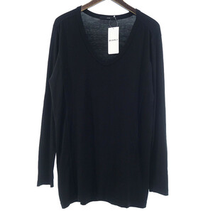 【特別価格】AKM T003 dualwarm L/S single deep V カットソー ブラック メンズXL