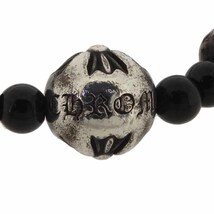 CHROME HEARTS 4mm BEAD オニキス ビーズ ブレスレット シルバー／ブラック ユニセックス-_画像3