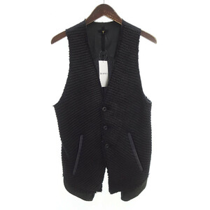 LGB VEST-BK/M 233FWWCB ウール ニット ベスト ブラック メンズ1