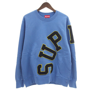 【特別価格】SUPREME 20AW Big Arc Crewneck ワッペンクルーネック スウェット ブルー メンズM