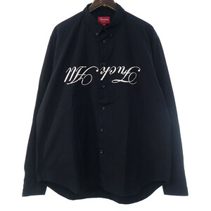 【PRICE DOWN】SUPREME 21SS Jamie Reid Fuck All Shirt 長袖 シャツ ブラック メンズL