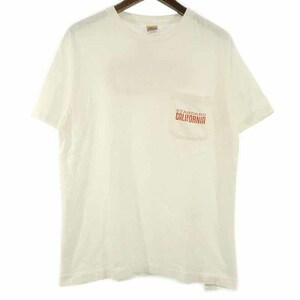 【年末年始大セール】STANDARD CALIFORNIA ポケット付き バックロゴプリントTシャツ ホワイト