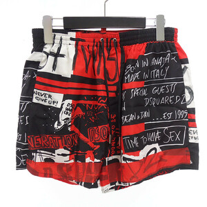 【特別価格】DSQUARED2 SWIM SHORTS 総柄 ハーフ ショート パンツ