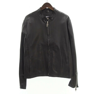 【PRICE DOWN】CHROME HEARTS RACING2 レーシング2 ダガージップシングルライダース ブラック メンズL