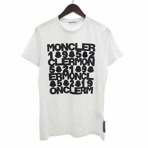 【年末年始大セール】MONCLER GIROCOLLO スパンコール 装飾 プリント クルーネック Tシャツ