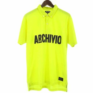 【年末年始大セール】archivio GOLF ゴルフ ロゴ プリント 半袖 ポロシャツ Tシャツ