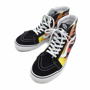 VANS Sk8-Hi FLAME スケート ハイ フレイム ハイカット スニーカー ブラック メンズUS10.5